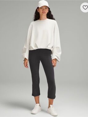 Ribbed Softstreme Zip-Leg High-Rise Cropped Pant 25”